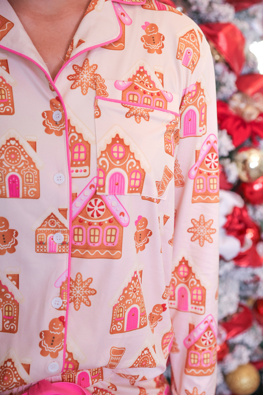 The Gingerbread Wonderland Ruffle Pajama Set