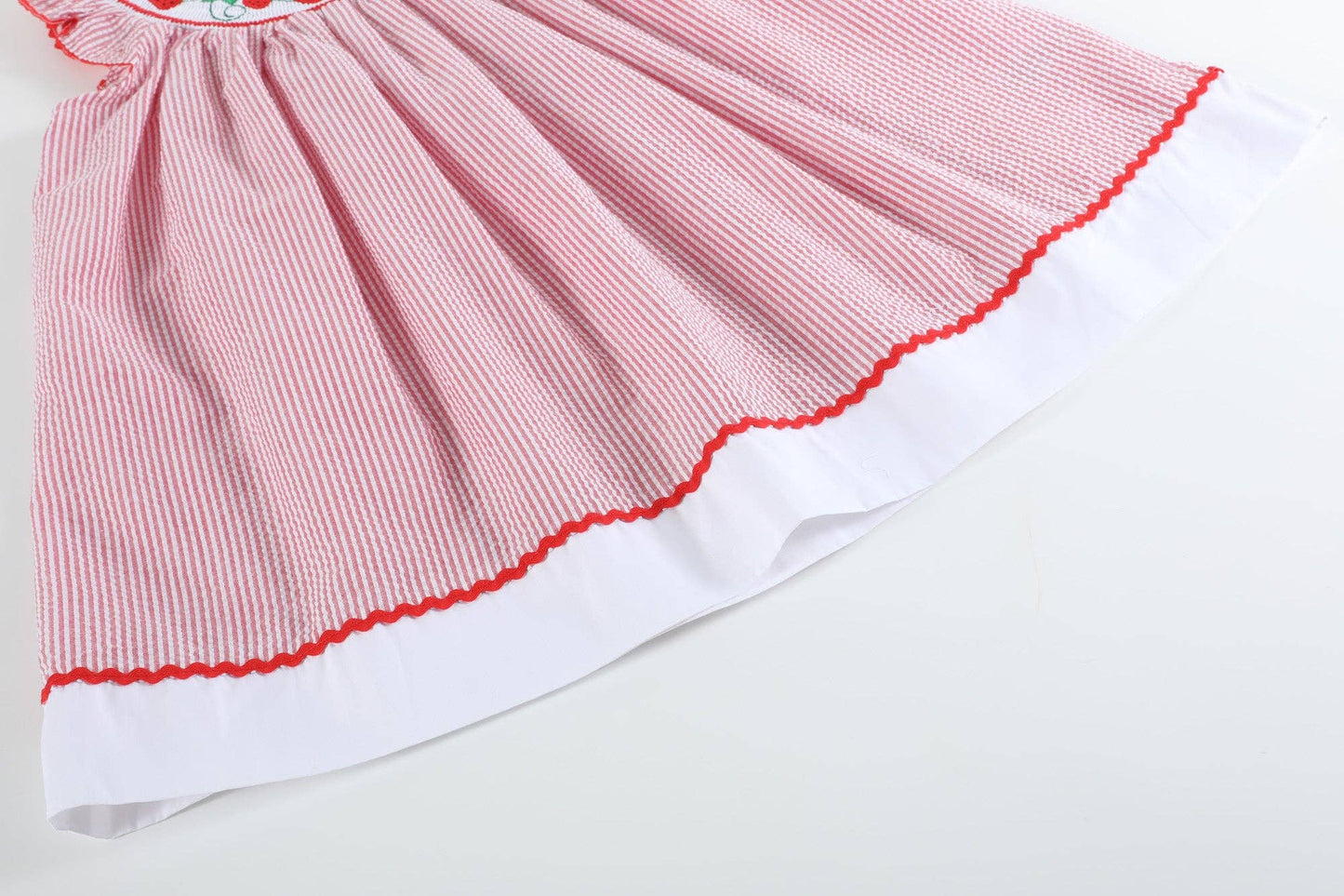 Berry Sweet Strawberry Smocked Bishop Dress