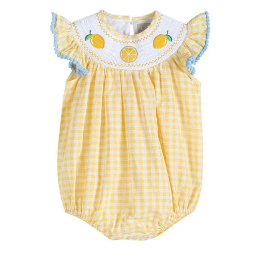 Little Lemon Love Smocked Romper