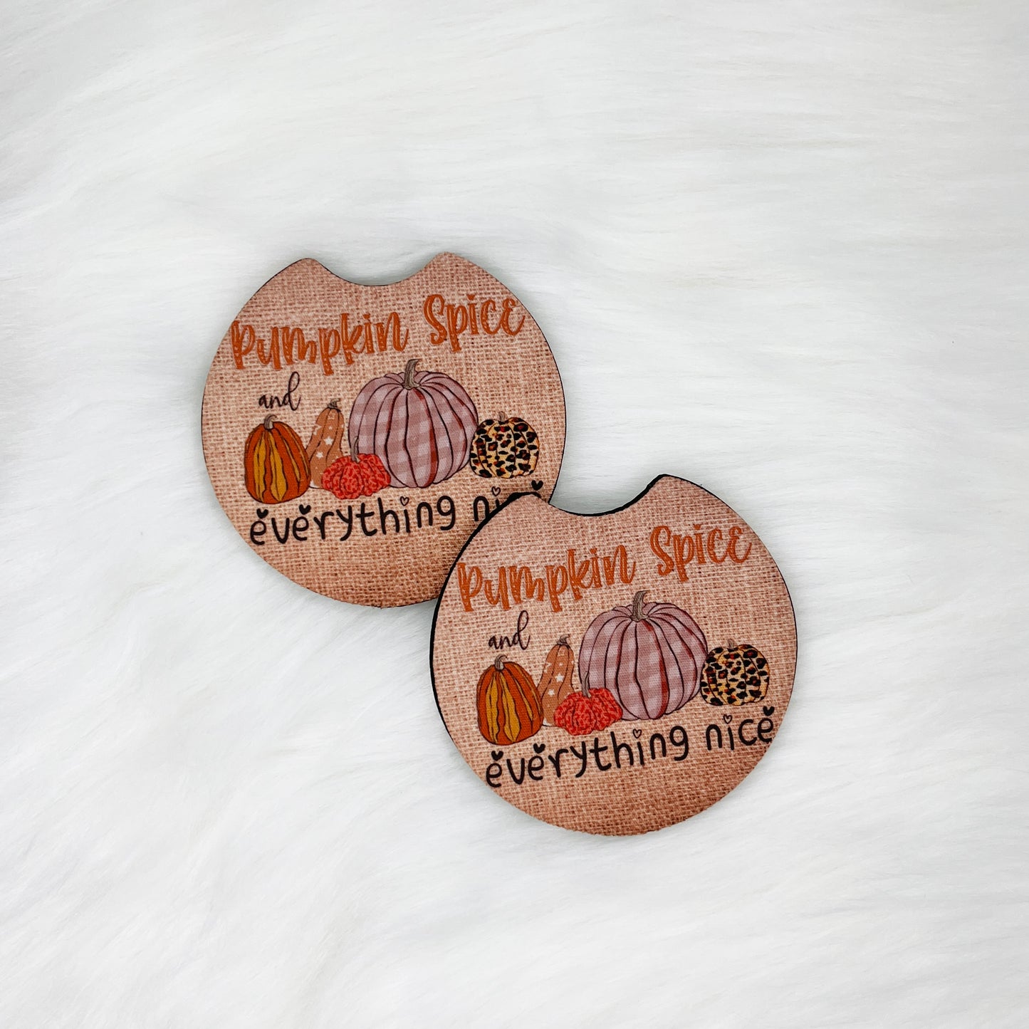 Pumpkin Spice & Everything Nice Car Coasters