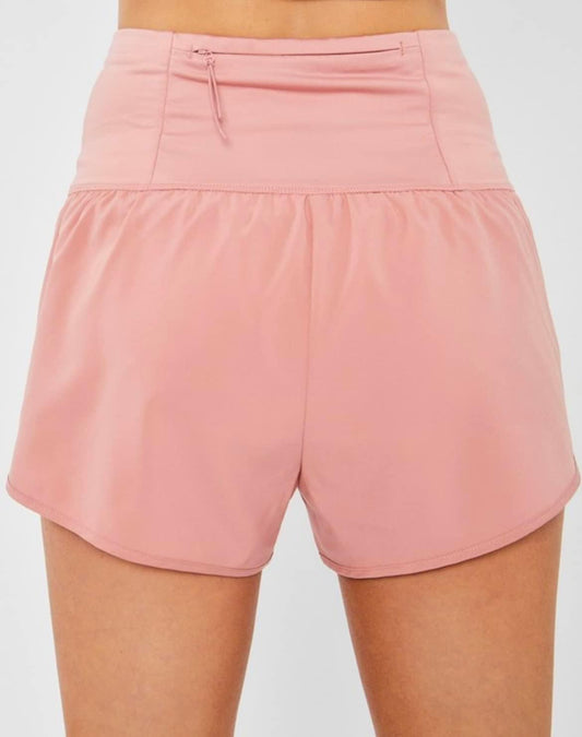 Zipper Pocket Active Wear Shorts