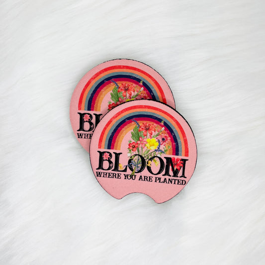 Bloom Where Planted Car Coasters
