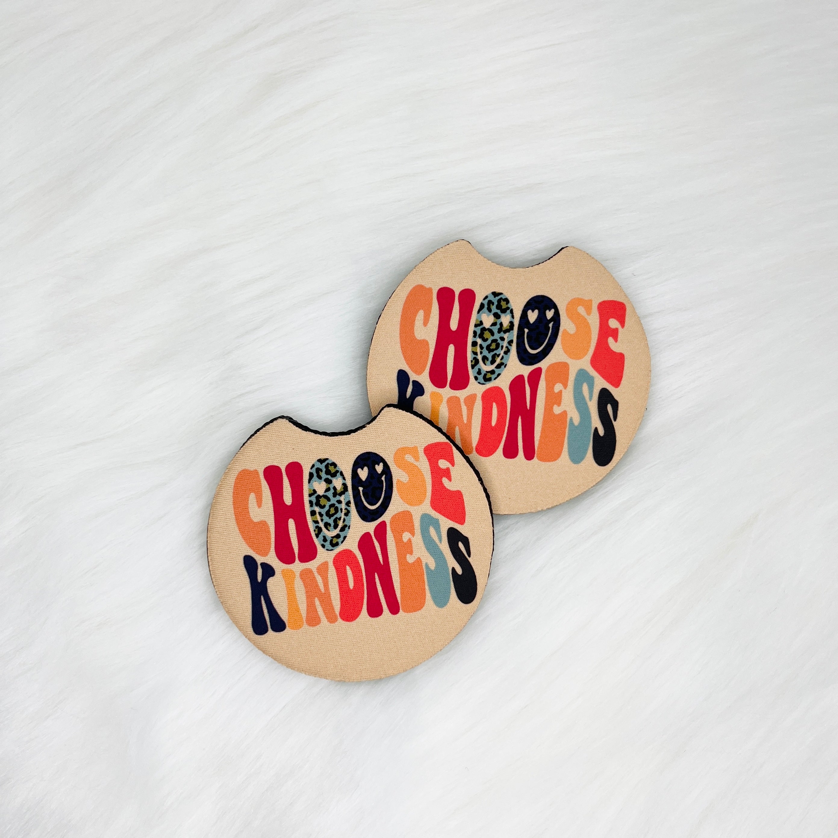 Choose Kindness Car Charm and set of 2 Sandstone Car Coasters - Vehicle  Accessories - Gift set