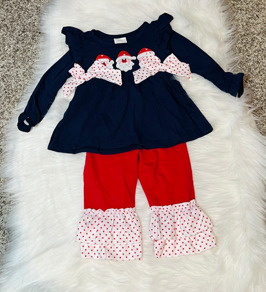 Santa Peplum Set