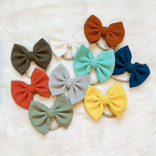 Mini Nylon Bow Stretchy Headband