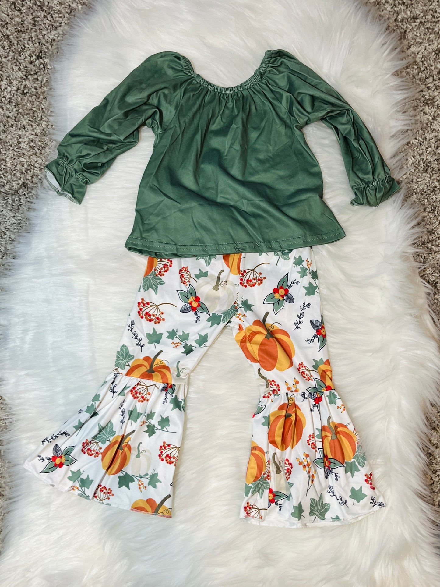 Green Pumpkins Girls Bell Set