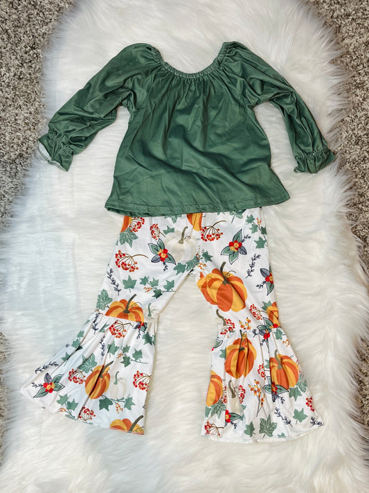 Green Pumpkins Girls Bell Set