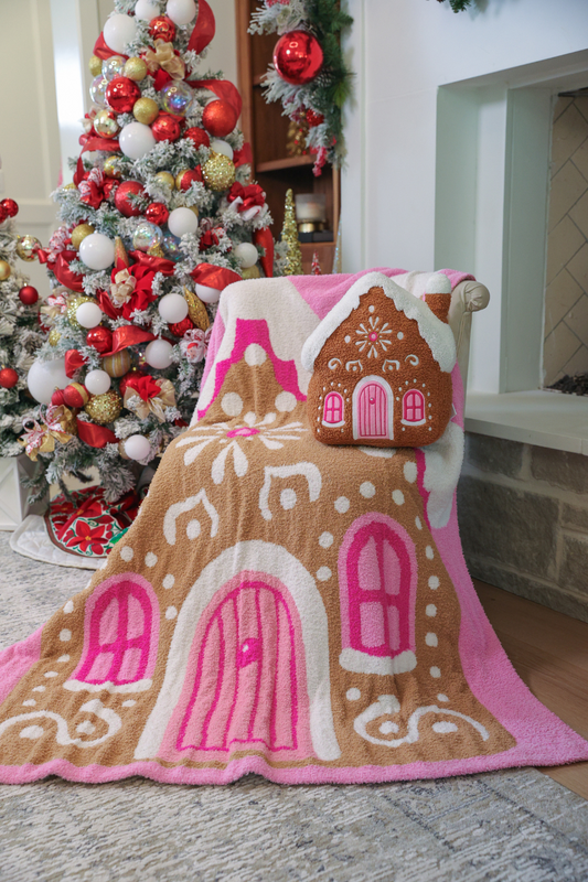 The Whimsical Gingerbread House Blanket