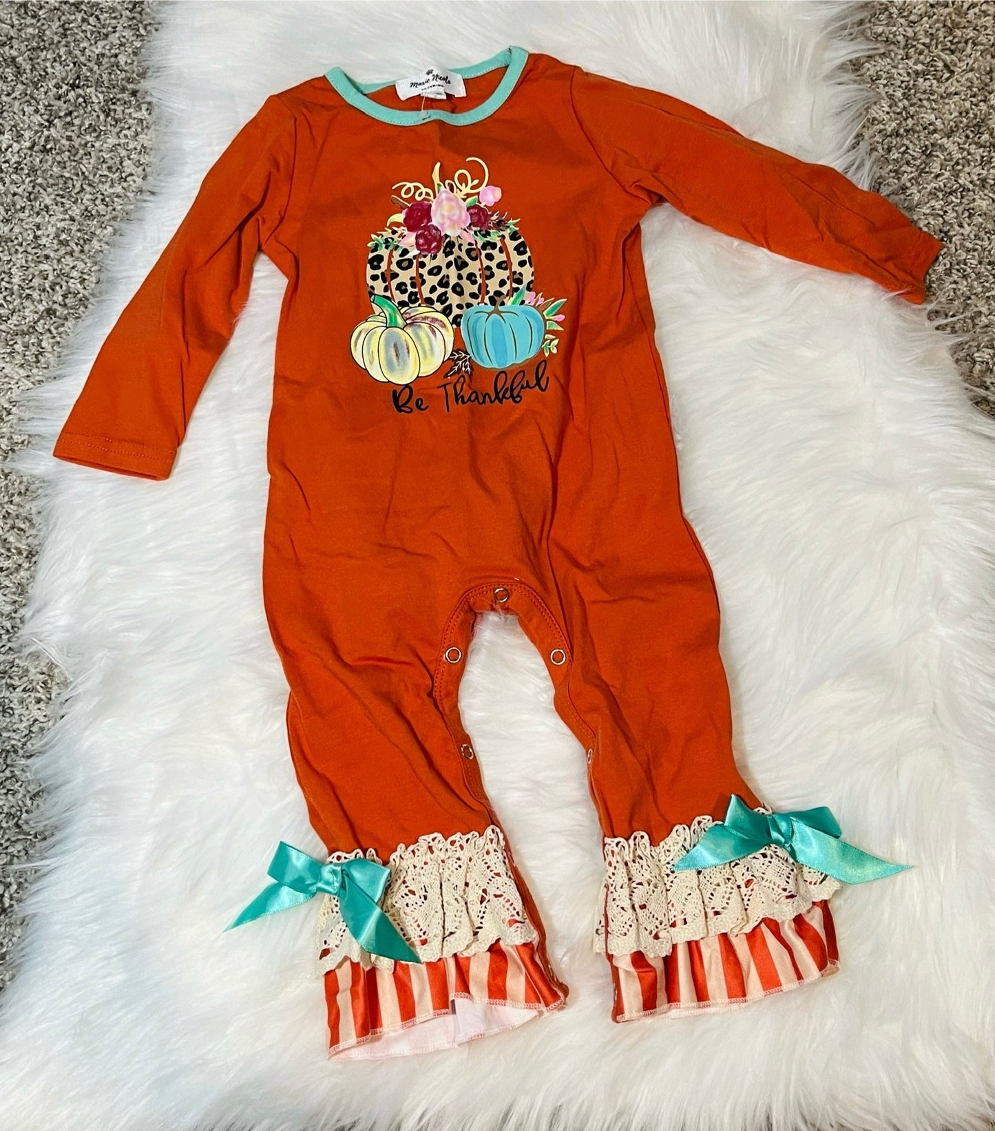 Be Thankful Pumpkin Romper