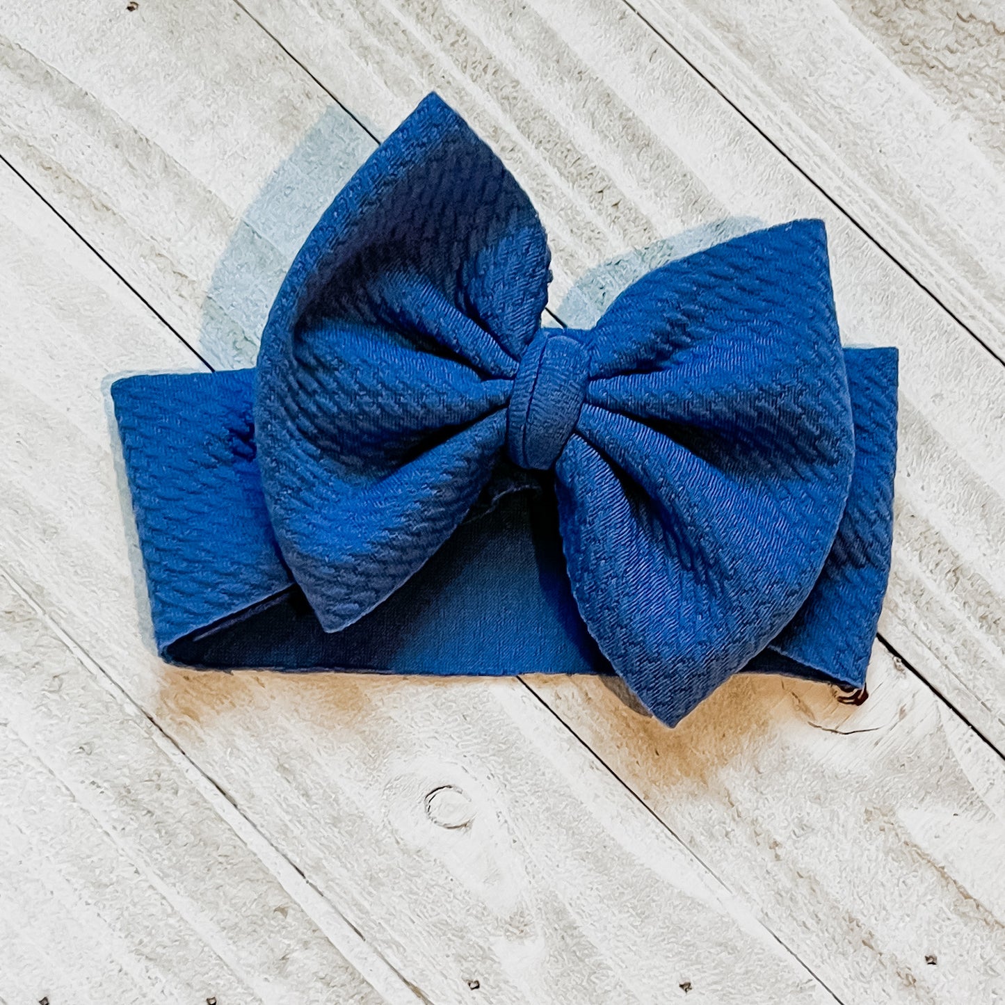 Blue Mini Bow Headwrap