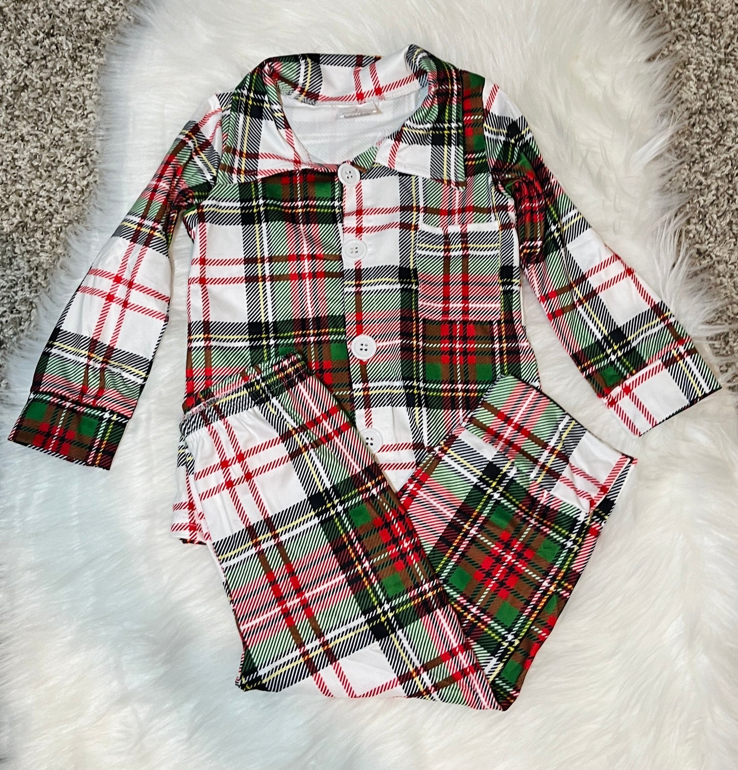 Christmas Plaid Boys Pajamas