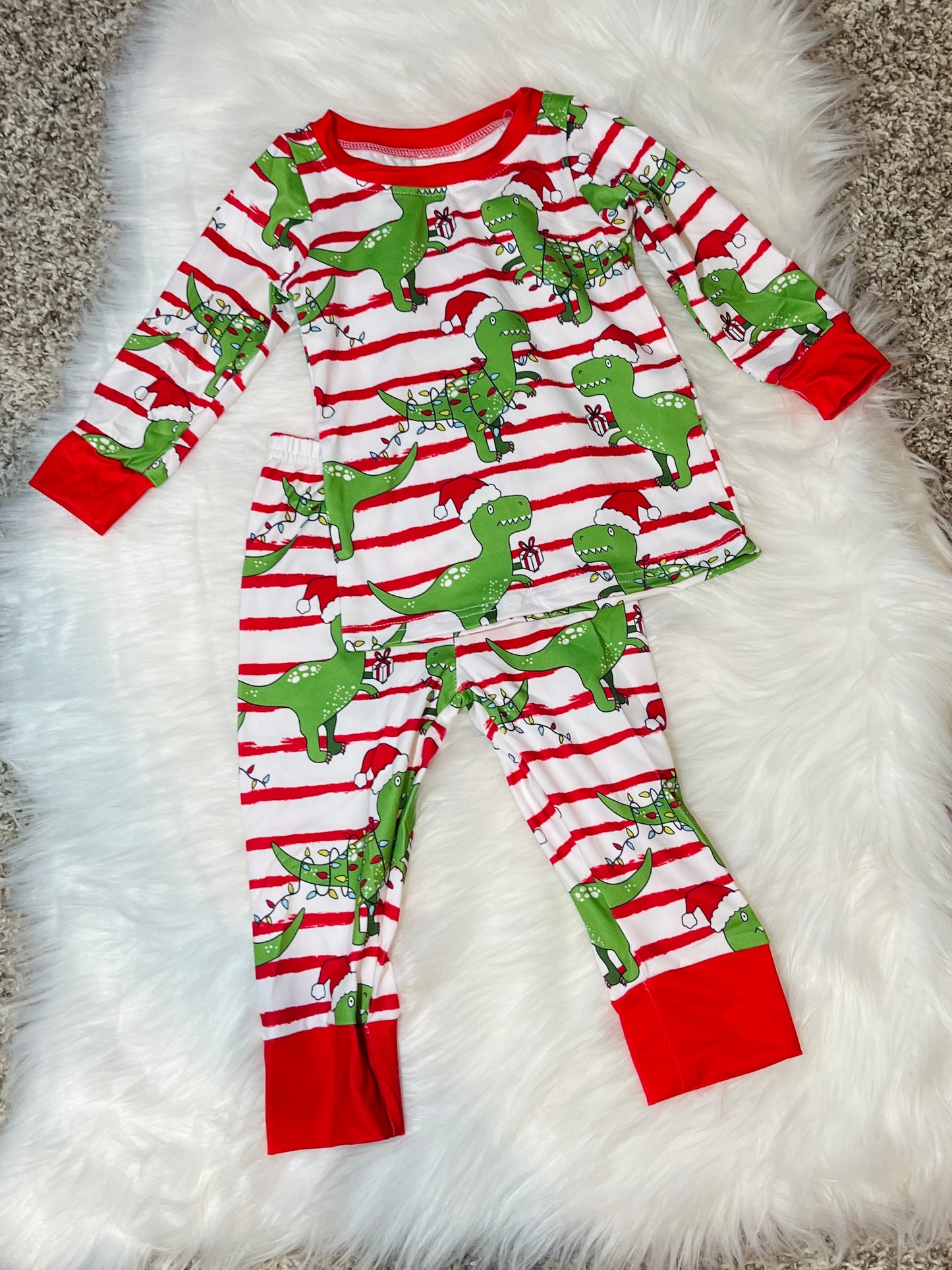 Christmas Dinos PJ Set