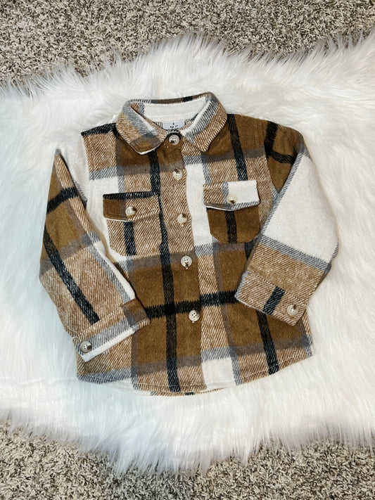 Plaid Button Down Fleece Shacket