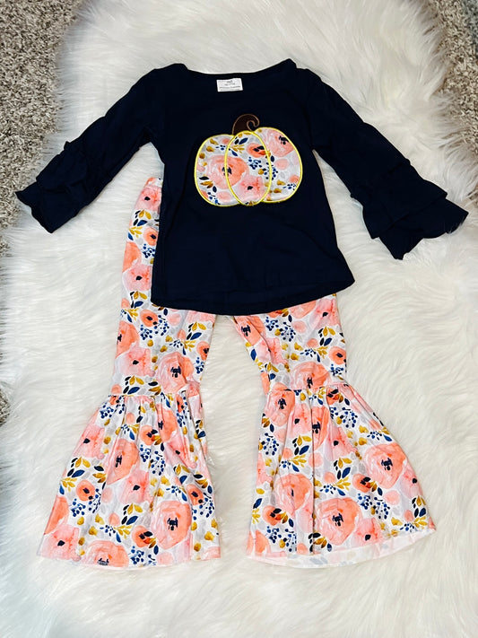 Navy Pumpkins Girls Bell Set