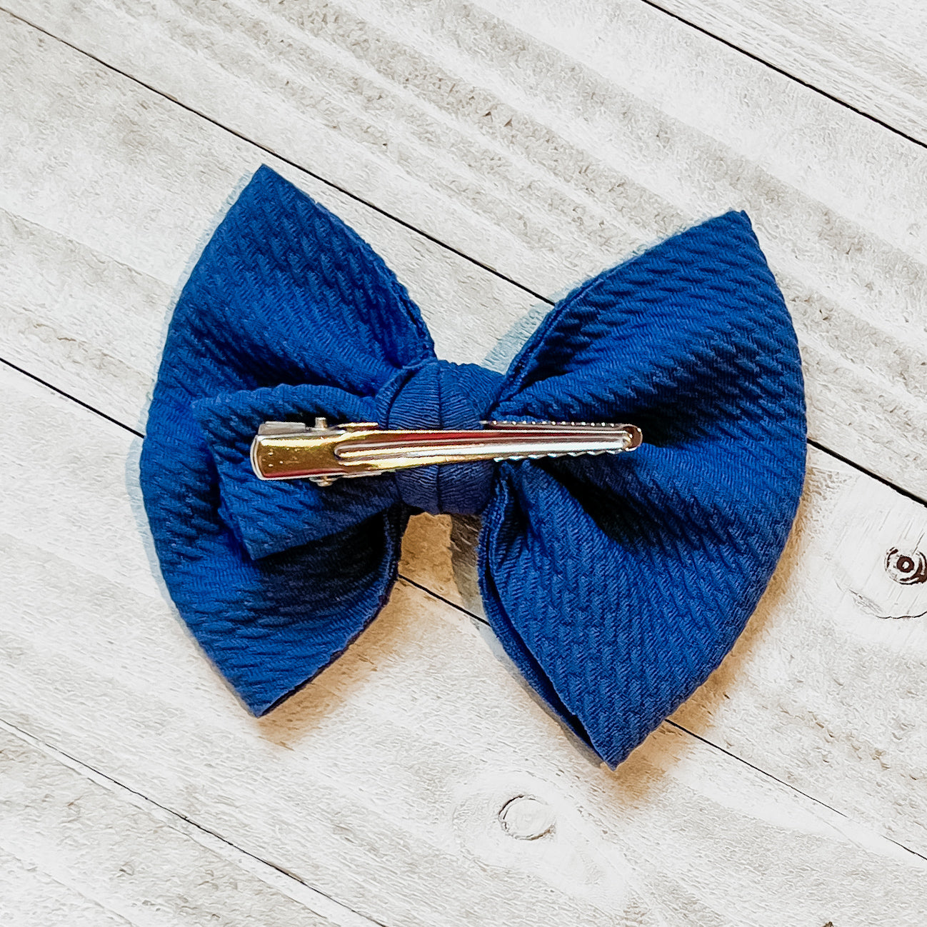 Blue Mini Bow Alligator Clip