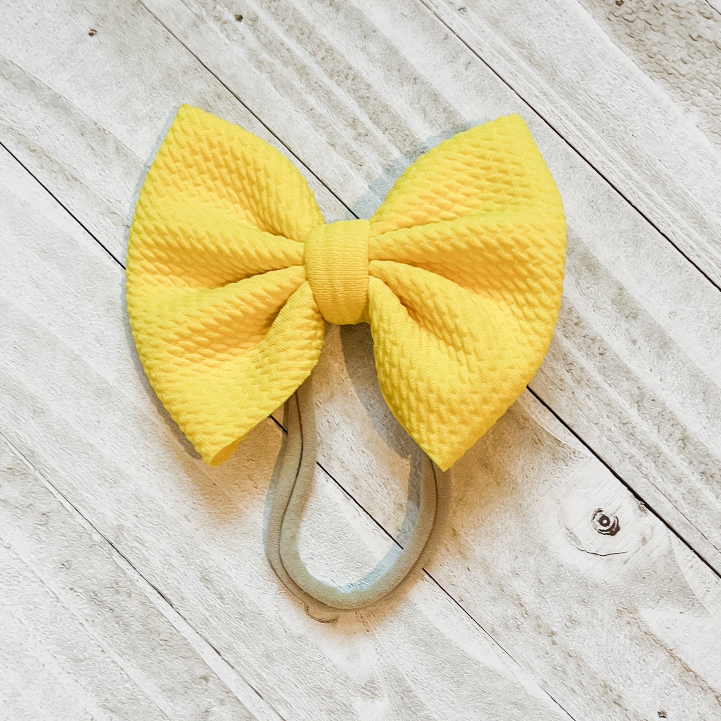 Mini Nylon Bow Stretchy Headband