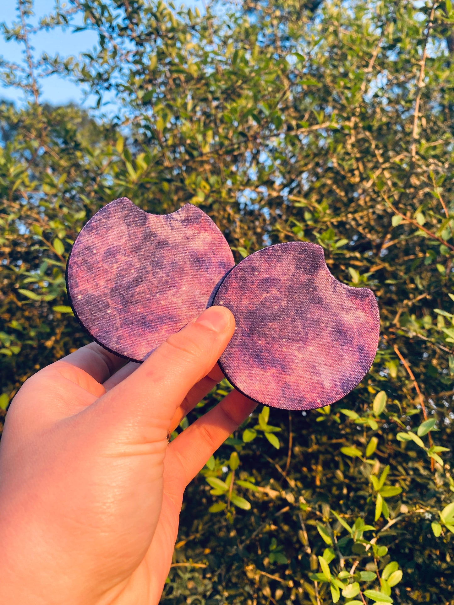 Grape Galaxy Car Coasters