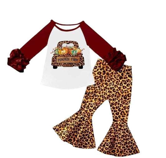 Cheetah Farm Truck Girls Pants Set