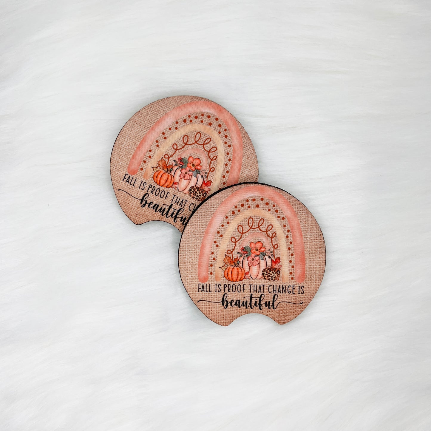 Change is Beautiful Car Coasters