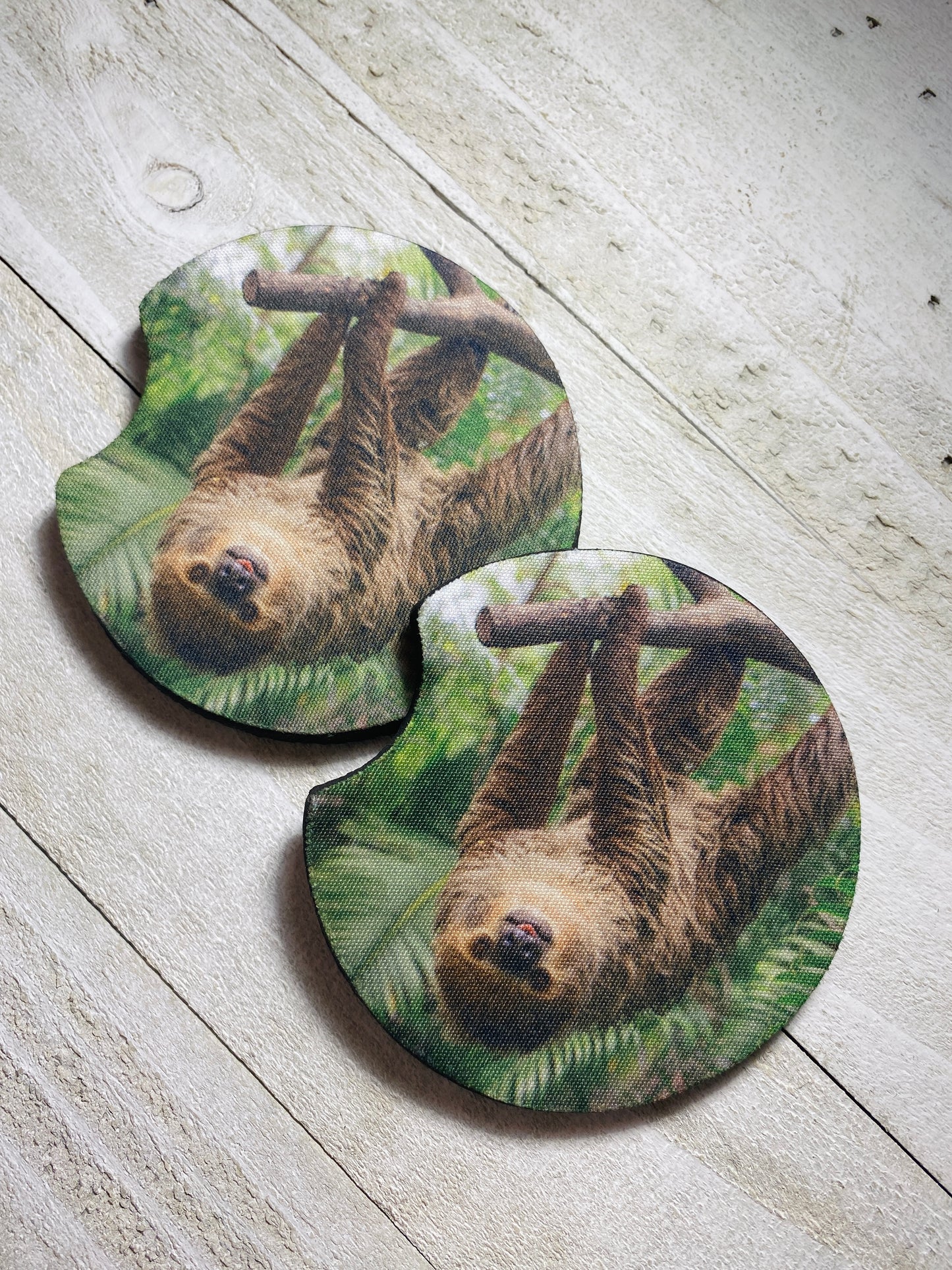 Hanging Sloth Car Coasters