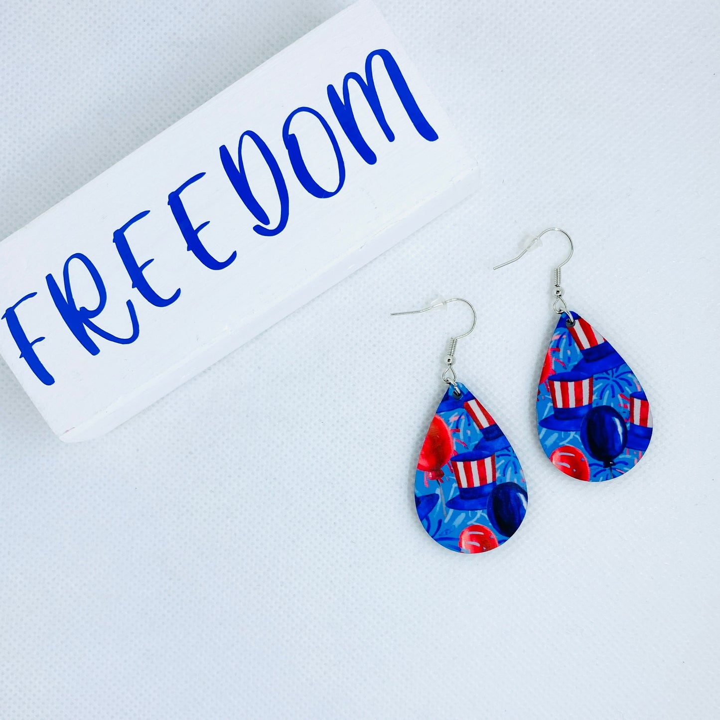 A Patriotic Celebration Teardrop Earrings