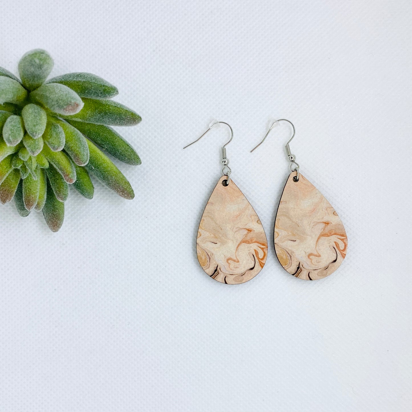 Boho Swirl Teardrop Earrings