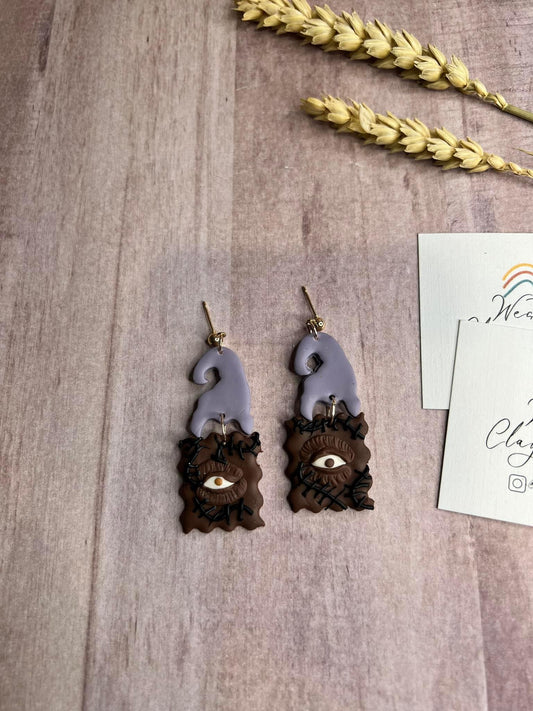 Book of Spells Clay Earrings