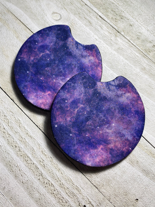 Grape Galaxy Car Coasters