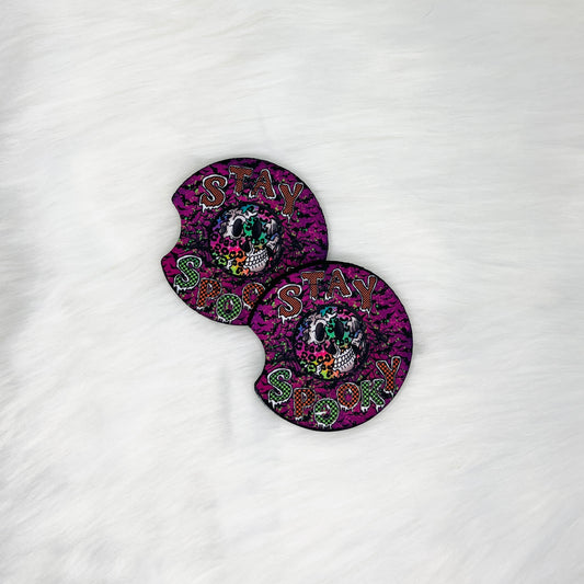 Stay Spooky Car Coasters