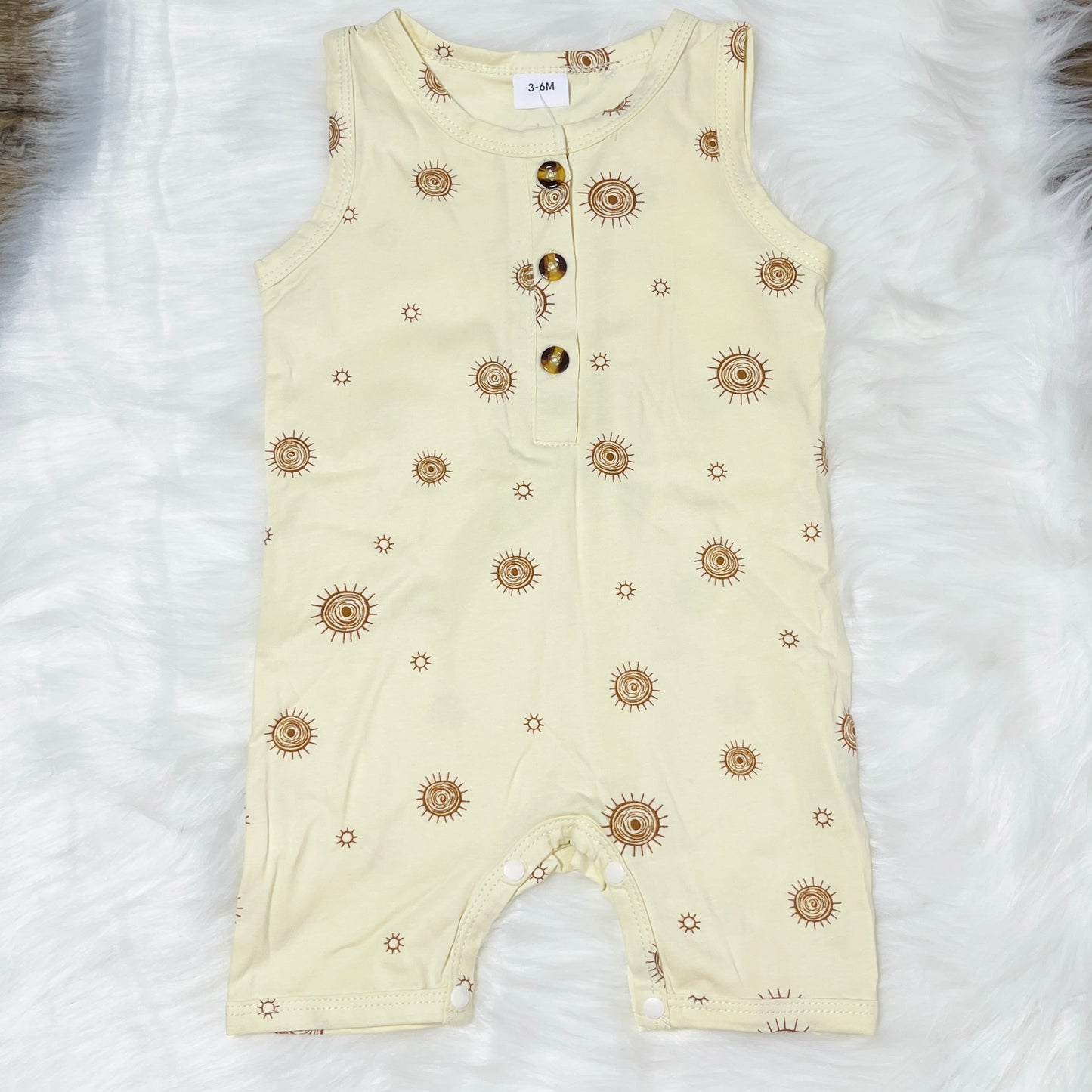 Ivory Sun Short Romper