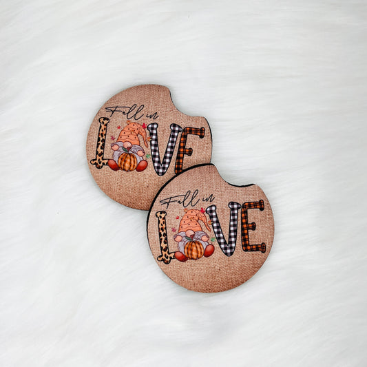 Fall in Love Car Coasters