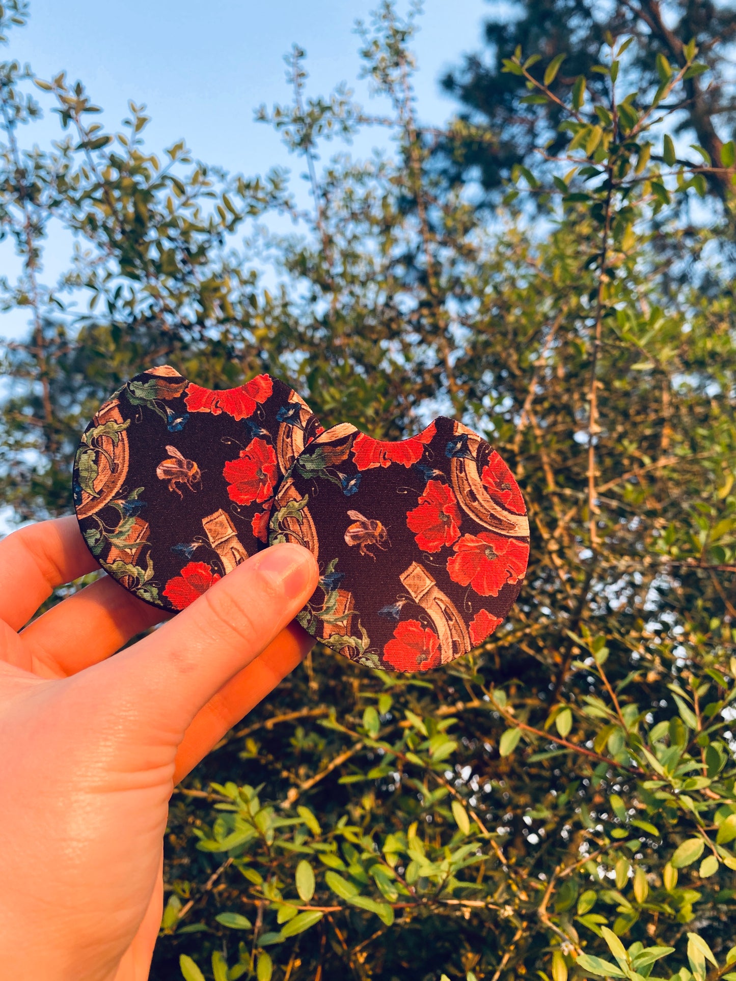 Lucky Bee Car Coasters