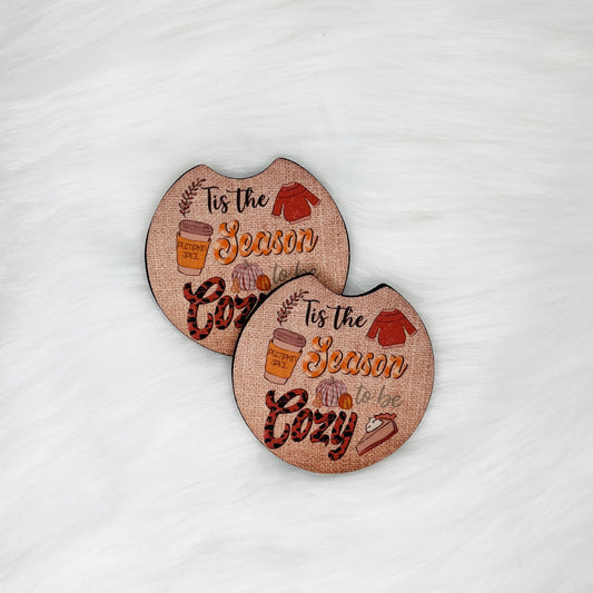 Cozy Season Car Coasters