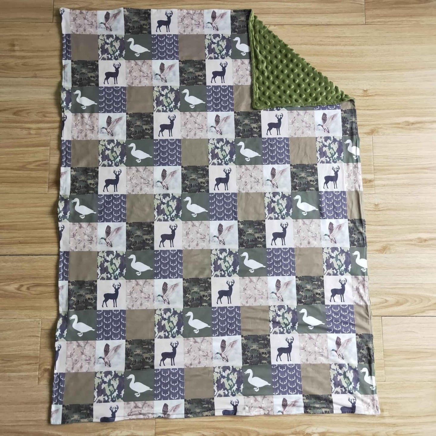 Hunting Wildlife Toddler Minky Blanket