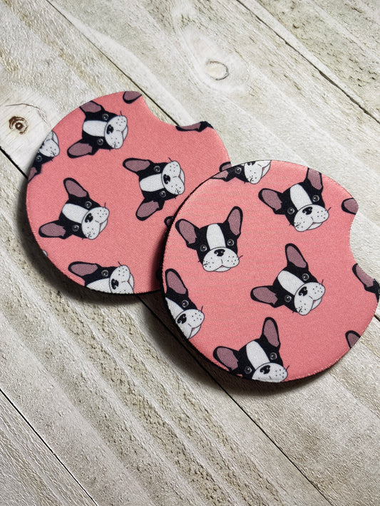 Boston Terrier Car Coasters