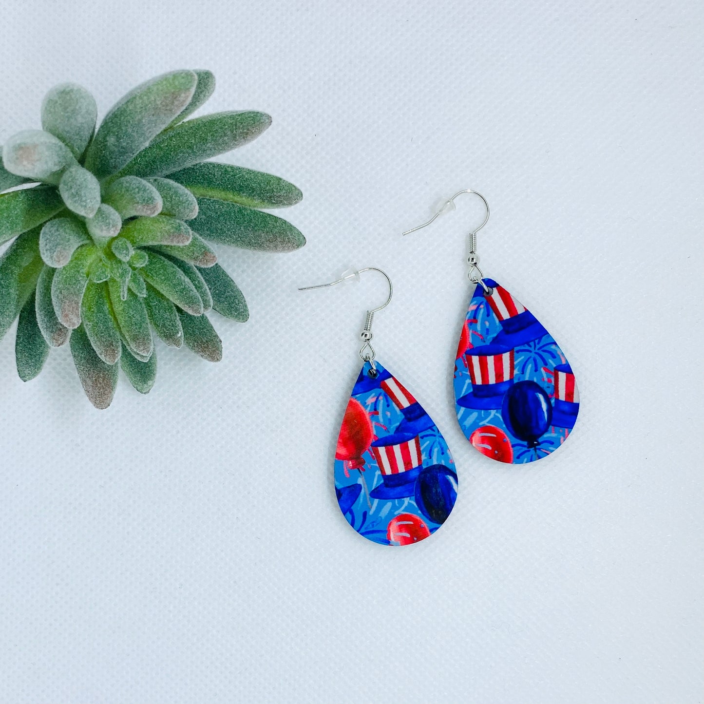 A Patriotic Celebration Teardrop Earrings