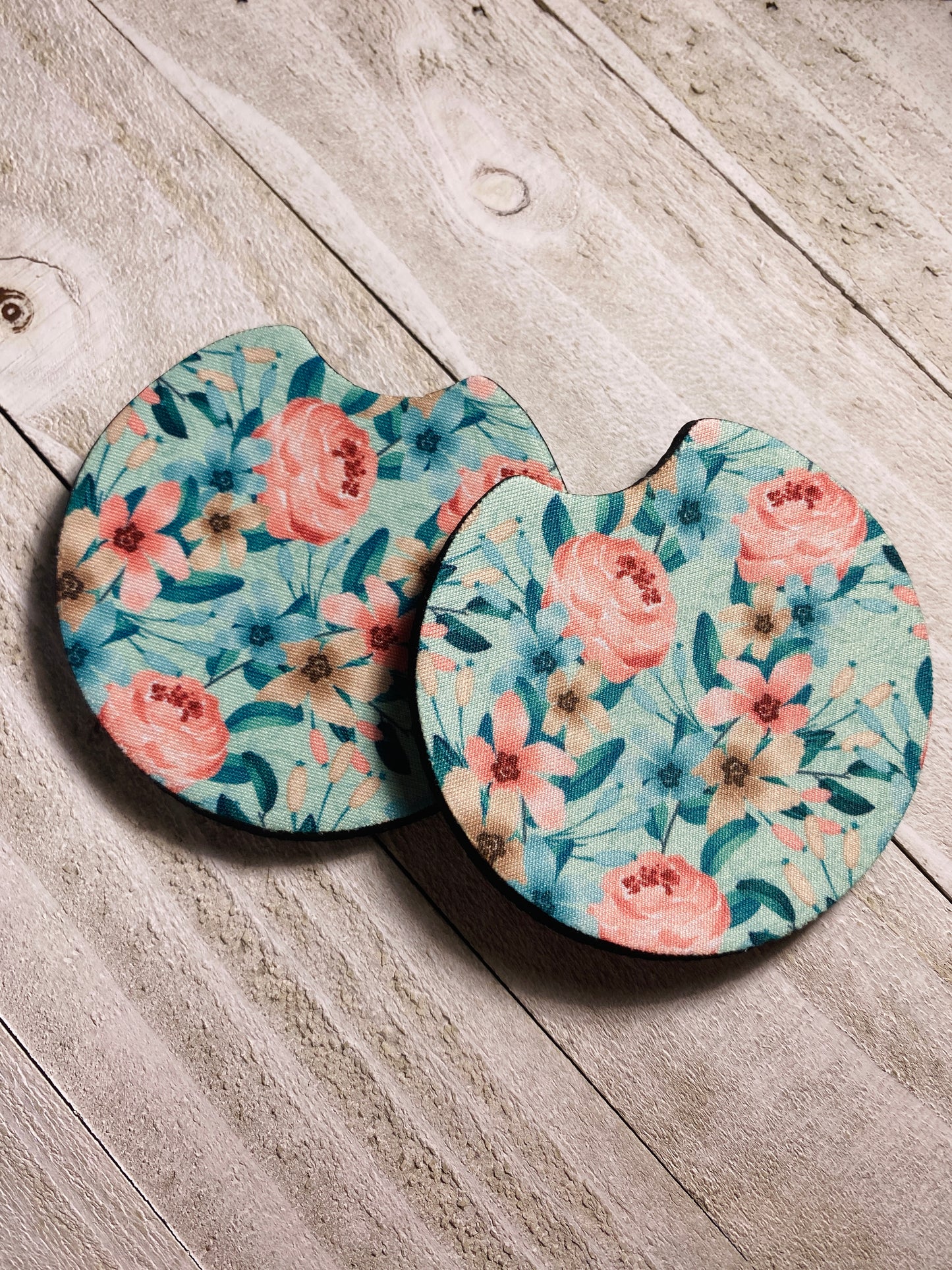 Cotton Candy Bloom Car Coasters