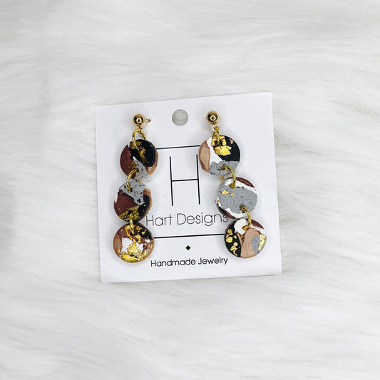 HD Stacked Abstract Circle Earrings