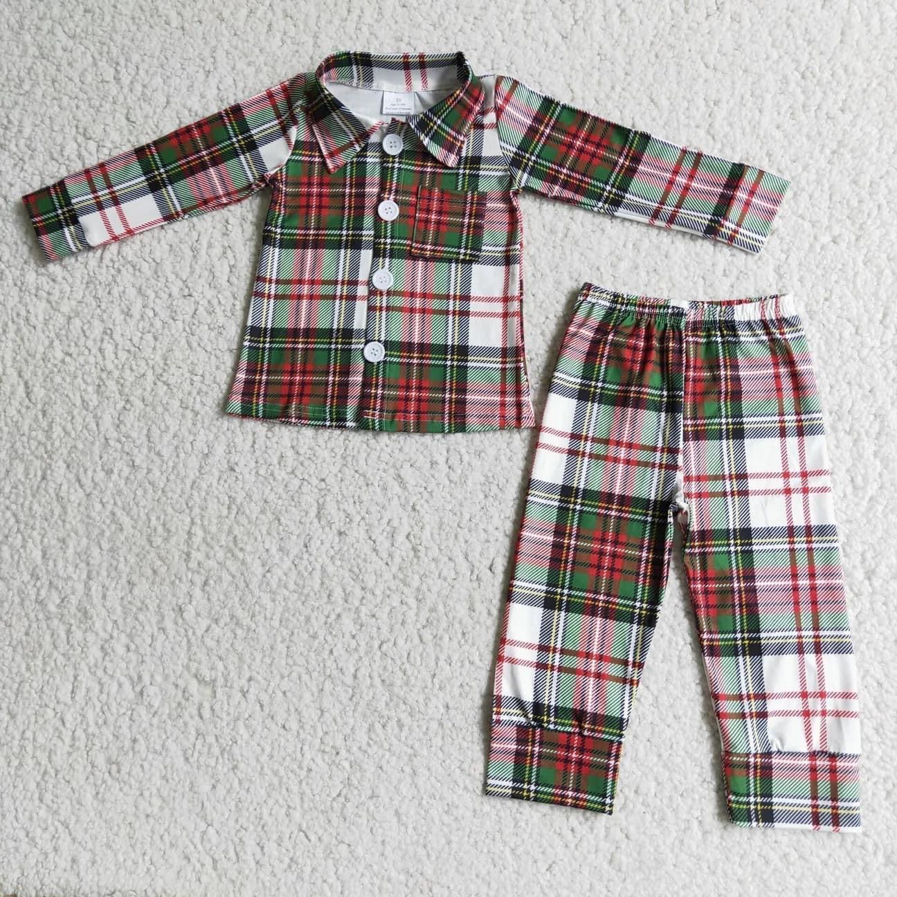 Christmas Plaid Boys Pajamas