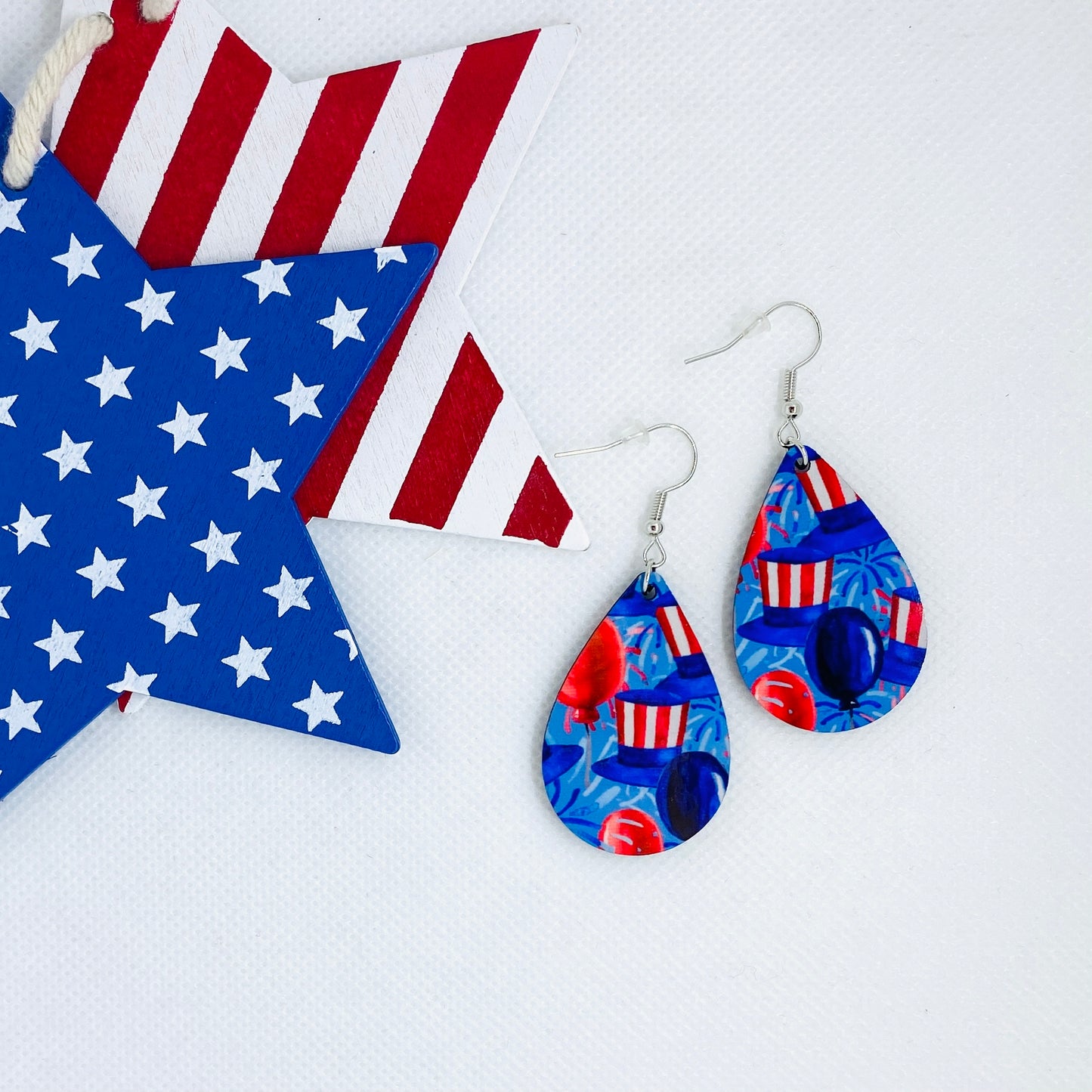 A Patriotic Celebration Teardrop Earrings