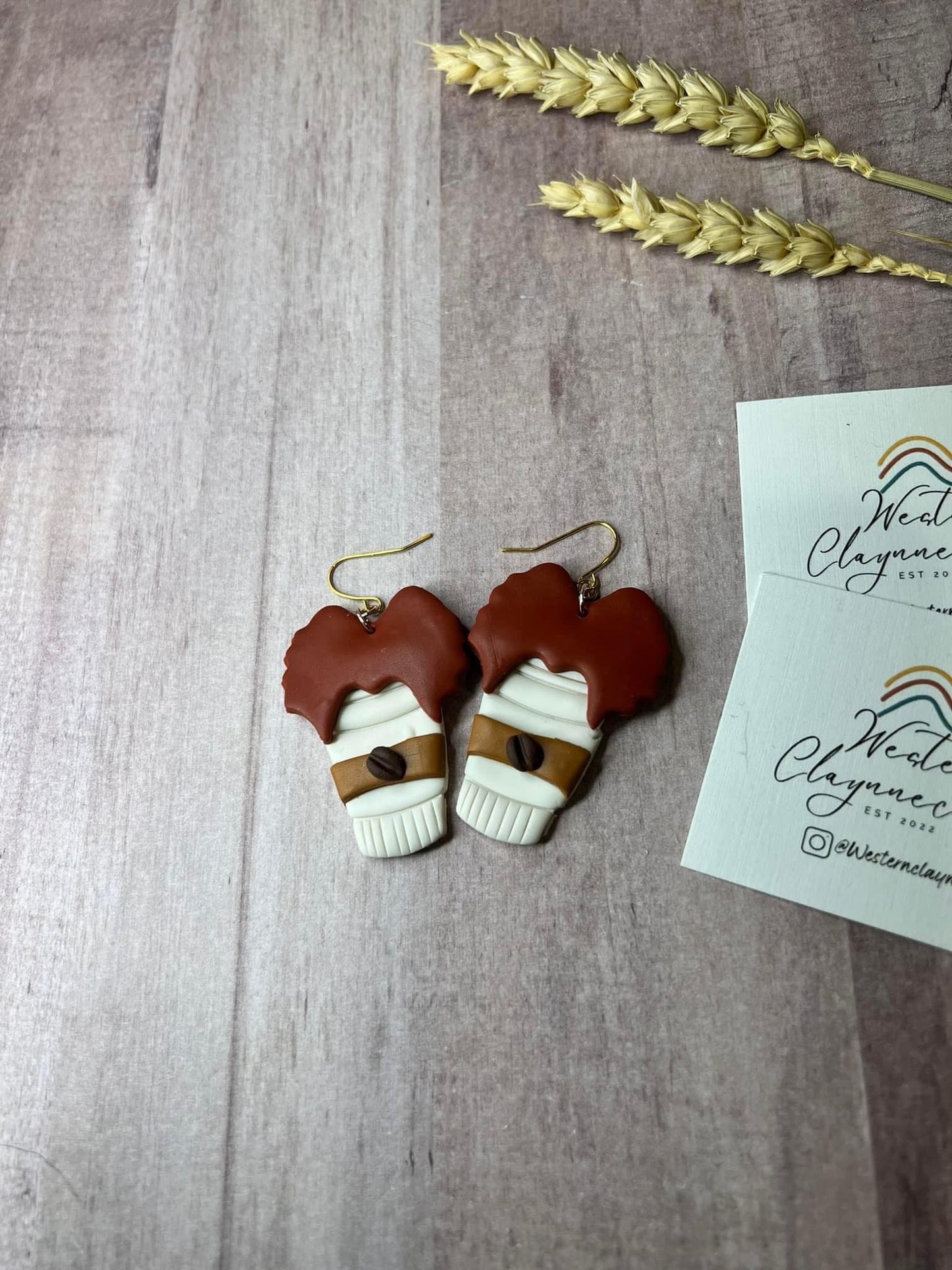 Poison Coffee Clay Earrings