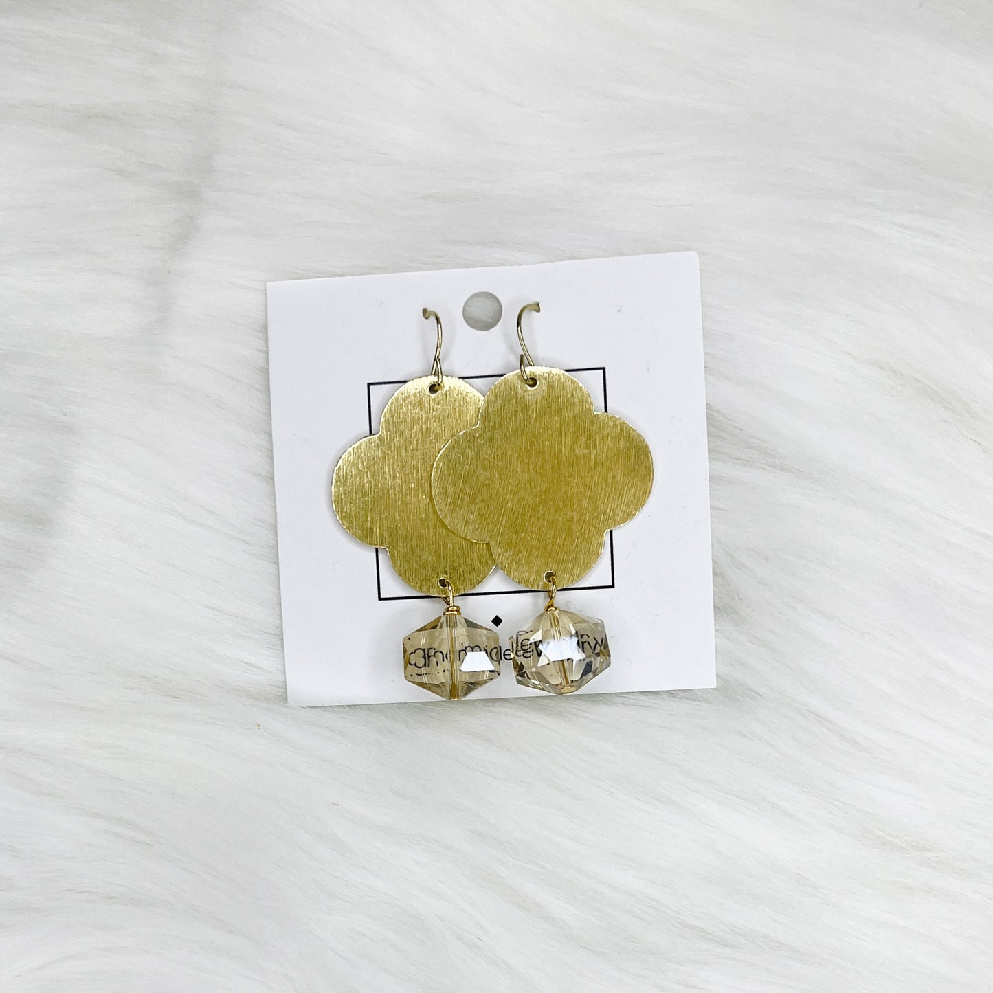 HD Golden Quatrefoil Earrings