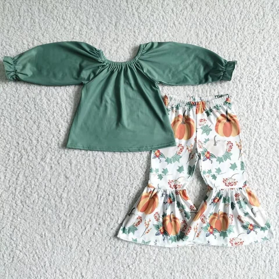 Green Pumpkins Girls Bell Set